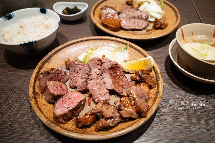 日本岡山車站前美食推薦｜Aeon內的牛舌專賣店，熟成的厚切牛舌超過癮，三味定食一次吃到三種部位的牛舌