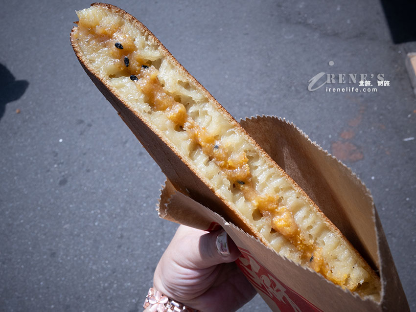 淡水老街美食推薦｜李師傅功夫麥餅：必吃古早味石頭餅、創新鹹蛋黃花生口味開箱