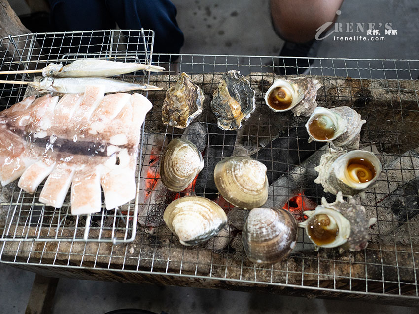 【佐賀美食】竹崎海產：大魚神社海中鳥居周邊美食！現烤肥美竹崎牡蠣與竹崎蟹（附菜單/價格/停車場） @Irene's 食旅．時旅